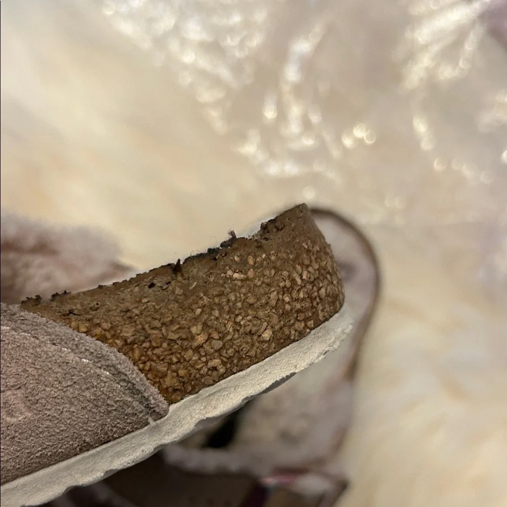 Birkenstock Women's Soft Blush Fuzzy Slippers